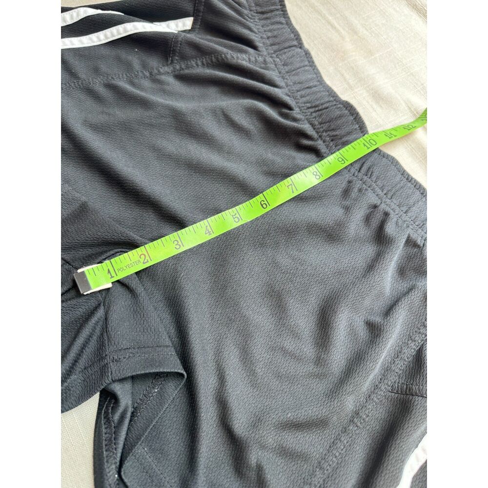 Champion Women's Large Black Athletic Shorts White Stripe 100% Polyester - Picture 6 of 7
